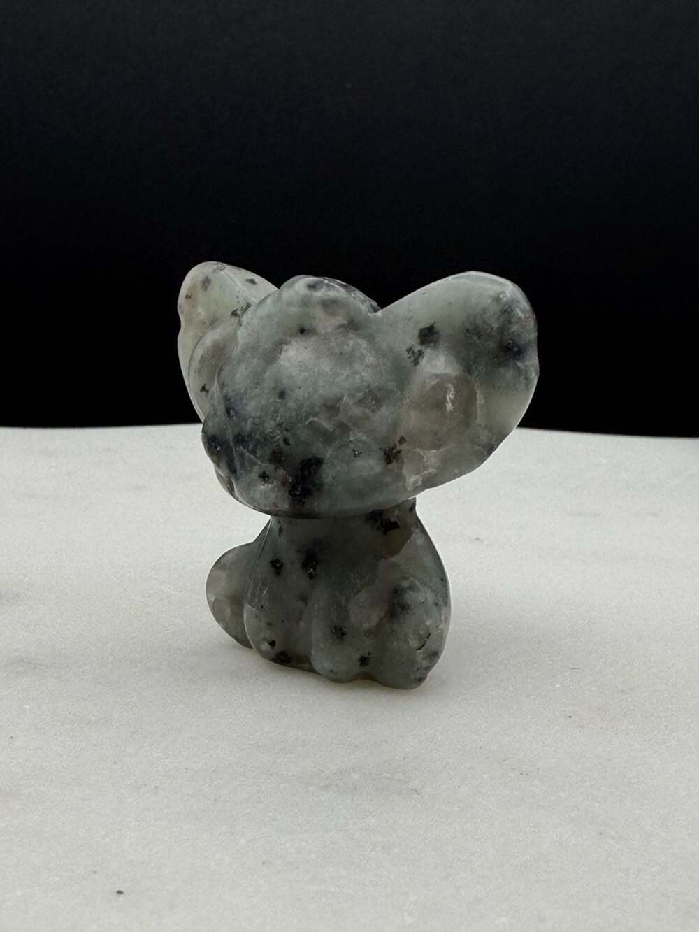 Stitch Natural Kiwi Stone Jasper Crystal Gemstone Carved Figurine